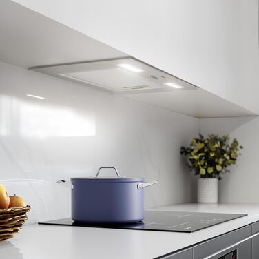 Вбудована витяжка CIARRA CBCB6926A A+++ 60 см, продуктивність 704 м³/год, LED-підсвітка, режим рециркуляції та відведення, нержавіюча сталь, срібляста