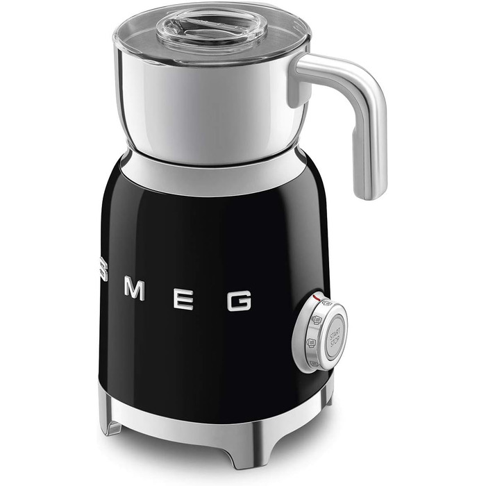 Smeg Молокозбивач ретро-стилю 50-х років, чорний: індукційний, 6 програм, гаряче/холодне збивання