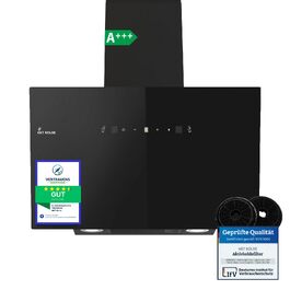 Витяжка кухонна KKT KOLBE TRIO8025S 80 см, чорне скло, продуктивність 782 м³/год, керування жестами та SensorTouch, LED-підсвітка, режим рециркуляції та відведення