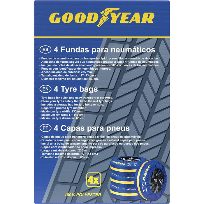 Автомобільні шини Goodyear, каркаси до 235/65R17, б/в шини для легкових авто