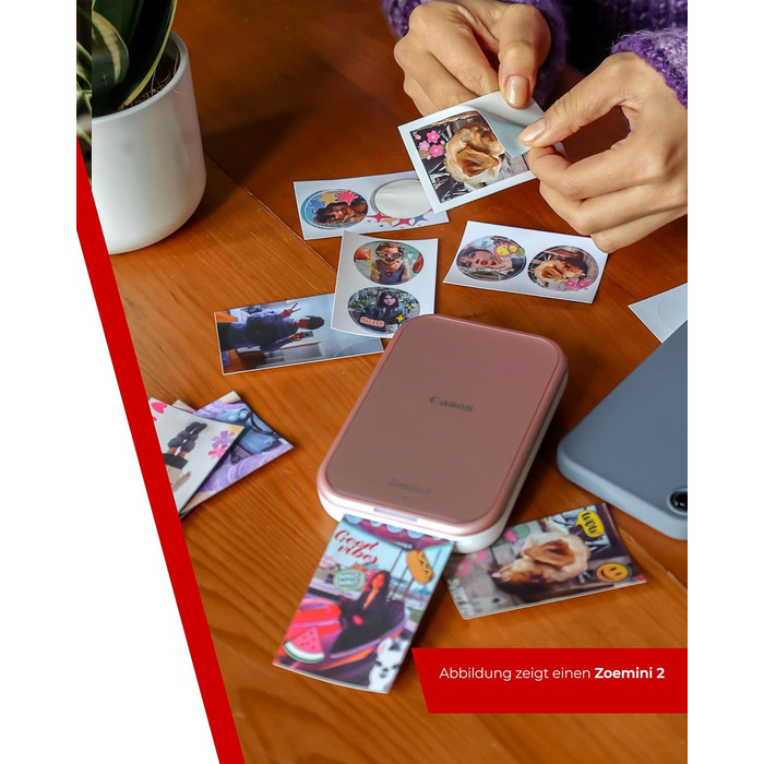 Canon Zoemini 2: Компактний фотодрук з Bluetooth - Друк фото з телефону, Рожеве золото