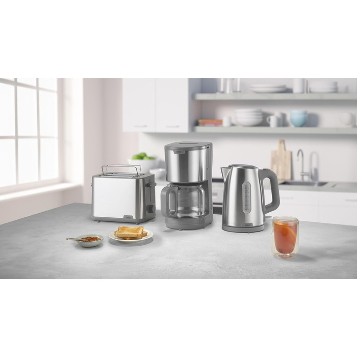Тостер Braun PurShine HT1510 WH – 2 відділення, 8 режимів підсмажування, розморожування, підігрів, висувний піддон, 900 Вт, сірий