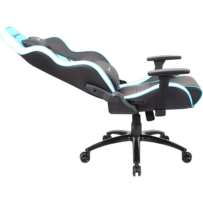 Ігрове крісло Newskill Kaidan, металева рама, 180° регульована спинка, 3D-підлокітники, синє