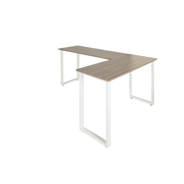 Робочий стіл WORKSPACE BASIC I 165 x 120 см сірий / білий hjh OFFICE