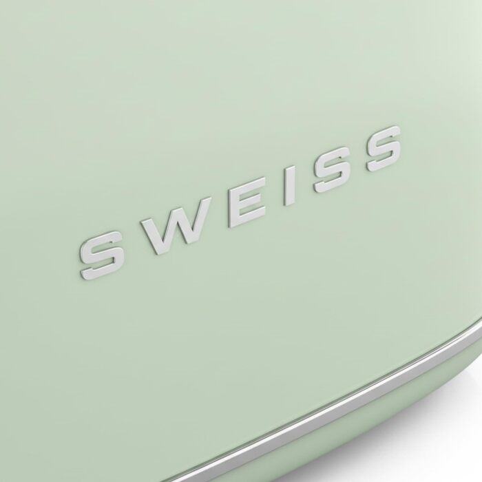 Тостер SWEISS Vintage GRV7, 2 відділення, 6 режимів підсмажування, для багетів, розморожування, нержавіюча сталь, 1500 Вт, зелений