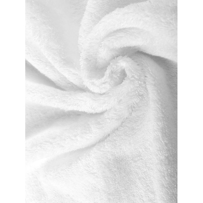 Рушники для рук Herzbach Home Premium 50x100 см, 2 шт, білі, 100% натуральна бавовна, м'які, високоякісні, дуже поглинаючі