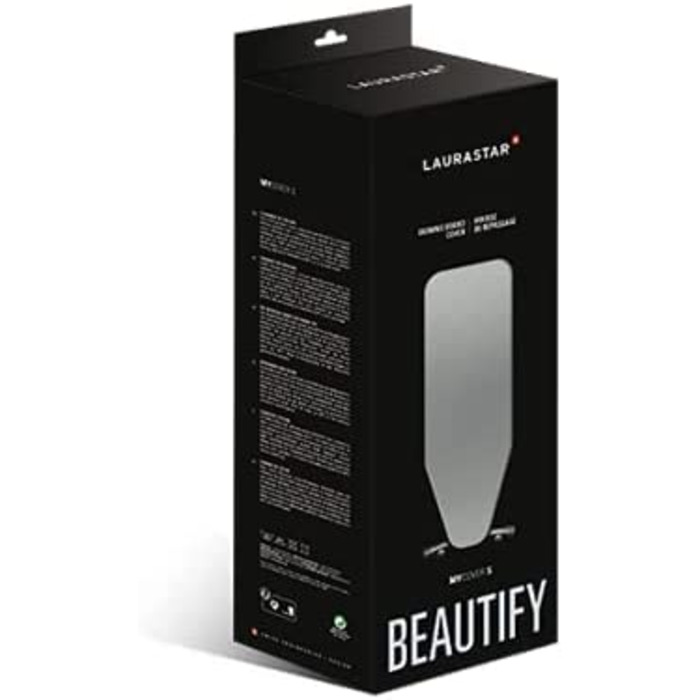 Чохол для прасувальної дошки Laurastar Mycover сірий, 131×55 см, унікальний дизайн, з фіксуючою гумкою, сумісний з системами Laurastar, легка установка, можна прати в машинці