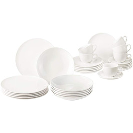 Набір посуду vivo by Villeroy & Boch Group New Fresh Basic, 30 предметів, тверде порцеляна, підходить для посудомийної машини та мікрохвильової печі, білий
