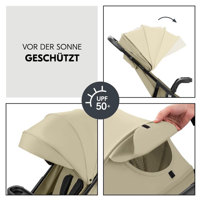 Комплект Hauck Shop N Care Trio Set Olive - 3в1: коляска, ванночка для новонароджених та автокрісло i-Size до 22 кг, з підспільною столикою та тримачем для напоїв, UPF 50+, регульоване положення для сну, складається