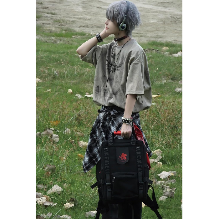 Рюкзак FIREFIRST x RADIO EVA Evangelion з символічним тегом, чорний (28x41x14 см)