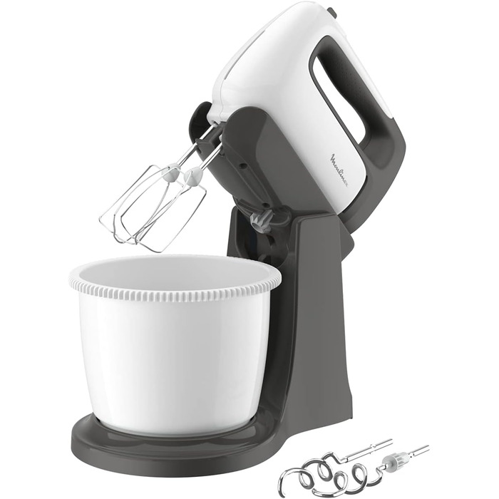 Міксер ручний Moulinex Prep'Mix+ HM4641 з нержавіючою сталлю, 5 швидкостей, чаша 2.5 л