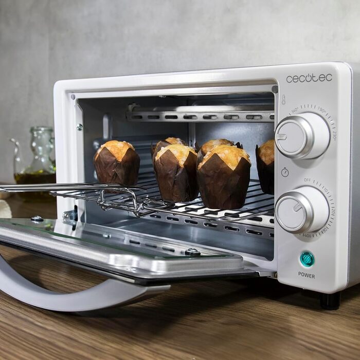 Міні-піч Cecotec Bake&Toast 1090 White 10л, 1000 Вт, таймер 60 хв, до 230°C, біла