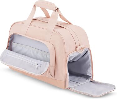 Larkson Weekender Finja Medium для жінок і чоловіків, рожева – стильна дорожня сумка ручна поклажа з відділенням для взуття, з переробленого PET, водовідштовхувальна