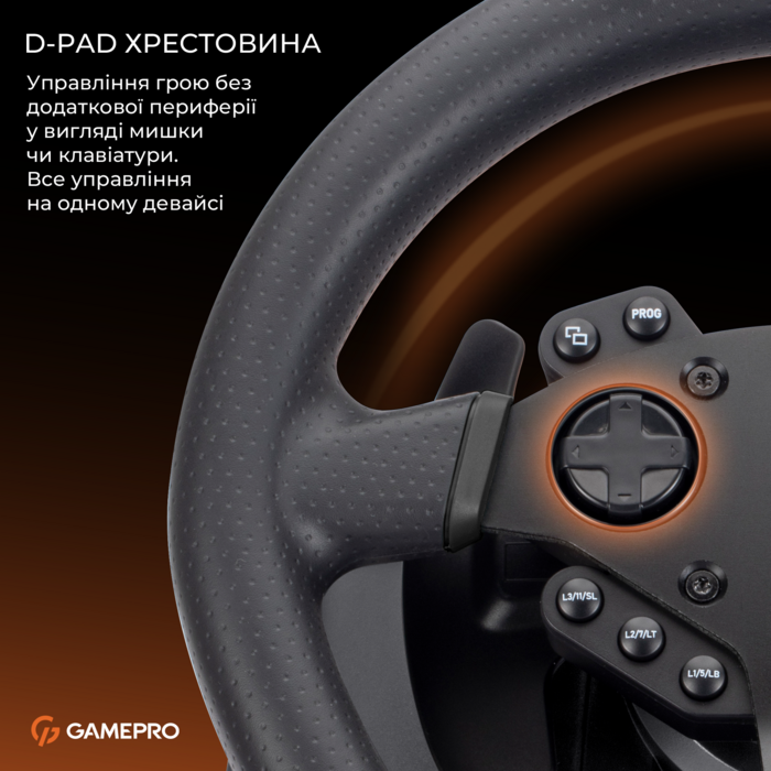 Ігрове кермо GamePro RW575PM з педалями та коробкою передач XBOX ONE/PS4/PS3/PC/SWITCH