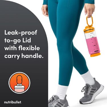 Потужний блендер-екстрактор Nutribullet 900 Series (Papaya), набір 11 предметів для смузі та соків, 25 000 об/хв, з чашами To Go