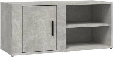 Тумба під телевізор vidaXL, бетонно-сіра, 80x31,5x36 см, ДСП, сучасний ТВ столик, меблі для вітальні