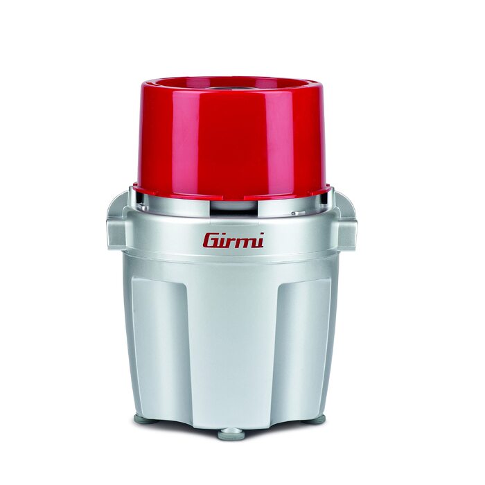 Подрібнювач Girmi TR20 600 Вт, 250 мл, з титановим покриттям, сірий/червоний, безпечний, для посудомийної машини