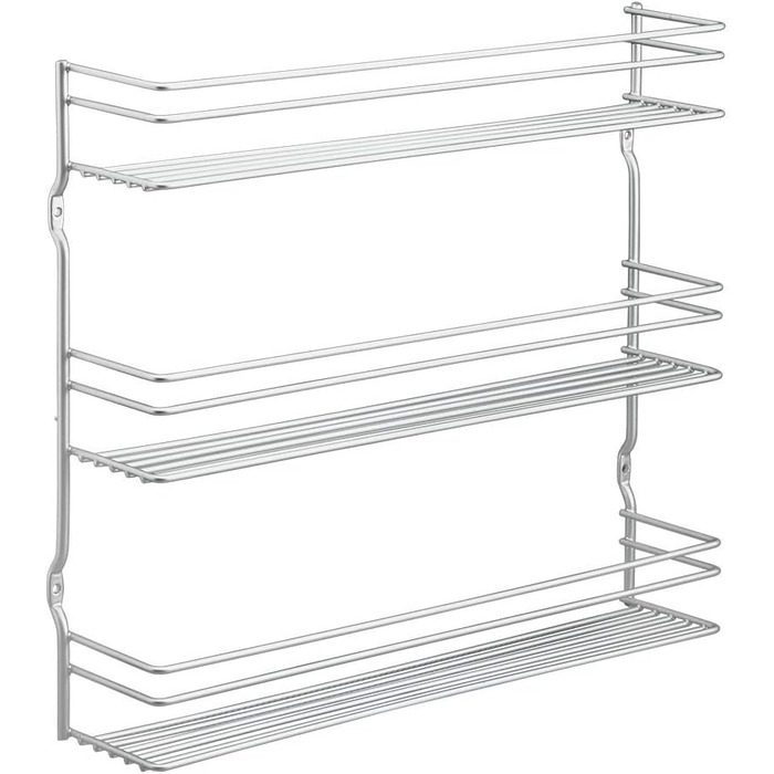 Полиця для спецій Metaltex Pepito, 3 яруси, металева, срібляста