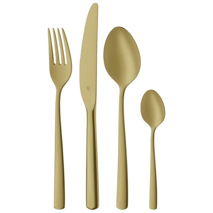 Набір столових приборів WMF Boston Gold, 24 предмети, для 6 осіб, нержавіюча сталь Cromargan, полірована поверхня