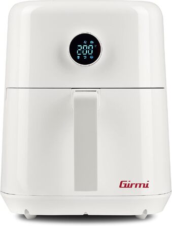 Аерофритюрниця Girmi FG86 Ecofrit Easy на 5 літрів, 1400 Вт, 6 програм, дисплей з поворотним регулятором, таймер, книга рецептів