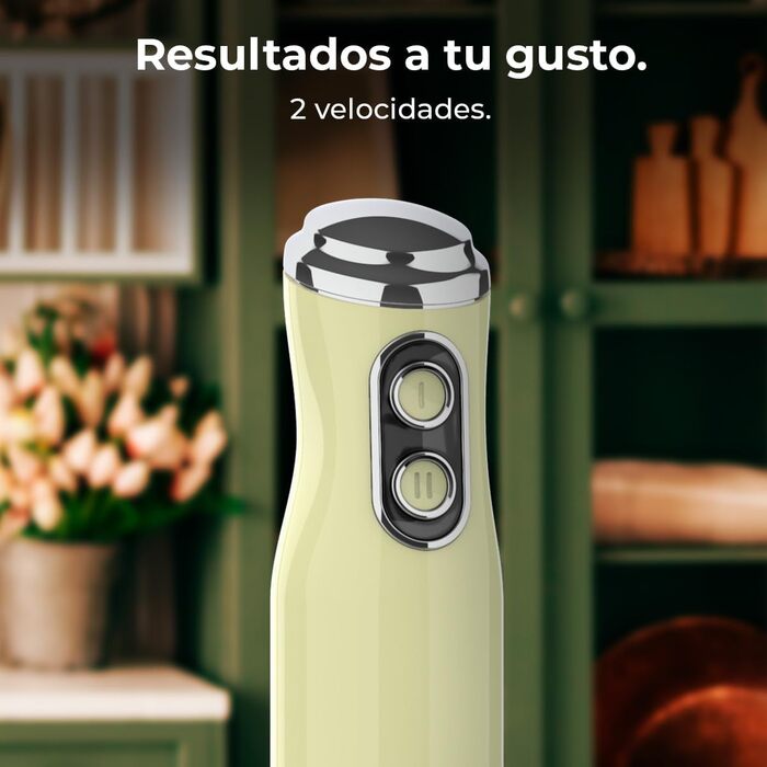 Міксер ручний Cecotec Retro Power Retro 1200MAX, 1200 Вт, зелений, 0.5л чаша, ретро дизайн