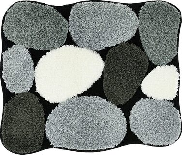 Килимок для ванної Kleine Wolke Stone, 55x65 см, чорний