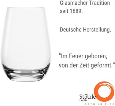 Набір склянок для води Stölzle Lausitz Event 465 мл, 6 шт, безсвинцеве кристальне скло, універсальні, ударостійкі, для води та соку, можна мити в посудомийній машині