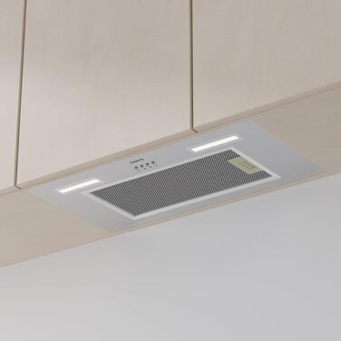 Вбудована витяжка CIARRA CBCB6926A A+++ 60 см, продуктивність 704 м³/год, LED-підсвітка, режим рециркуляції та відведення, нержавіюча сталь, срібляста