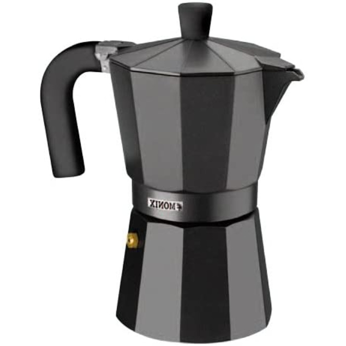Італійська кавоварка Monix Vitro Noir, алюмінієва, на 6 чашок