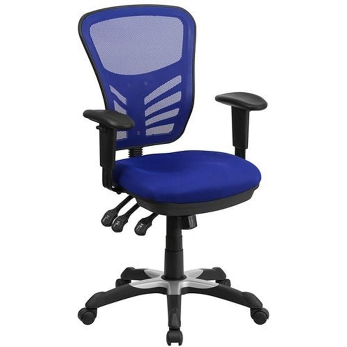 Офісне крісло Flash Furniture, металеве, синє, 69x65x112 см