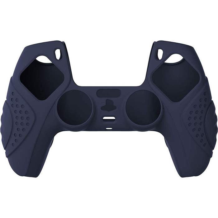 Чохол eXtremeRate PlayVital для контролера PS5, захисний ергономічний силіконовий кейс з ручками, накладки на стіки, 2 шт., колір Guardian Edition, синій (Midnight Blue)