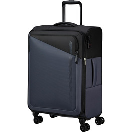 Валіза American Tourister Daring Dash Spinner M, розширювана, 66.5 см, 67/75 л, чорний/сірий
