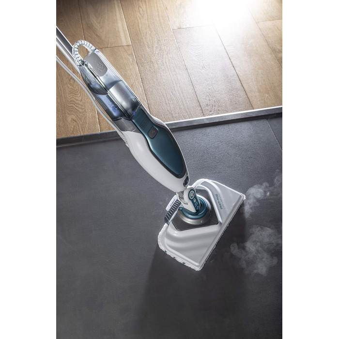 Парова швабра Black+Decker FSM1630 Deluxe для миття підлоги, 1600 Вт, знімна основа 180°, мікрофібра, для твердих покриттів