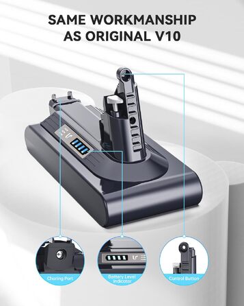 Акумулятор Morpilot V7 8000mAh для пилососа Dyson V7 SV11 Animal, Motorhead, Pro, Trigger, Fluffy + фільтри