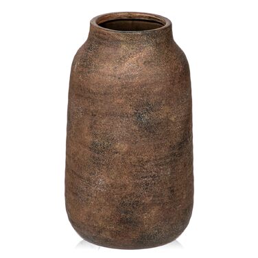 Декоративна ваза для квітів Keramik Rund, коричнева, 28x15 см, стиль Shabby Chic