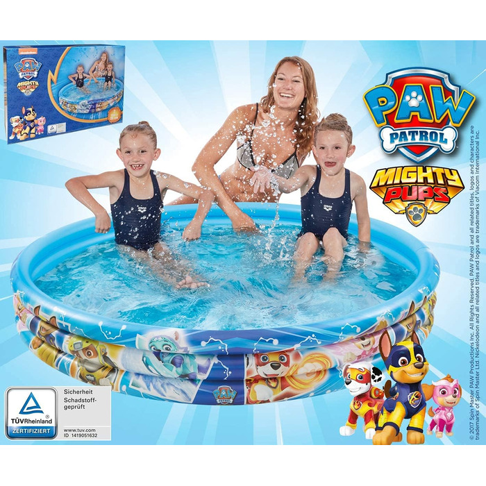 Дитячий надувний басейн Paw Patrol Smart-Planet 150x25 см, 3 кільця, для дітей і малюків