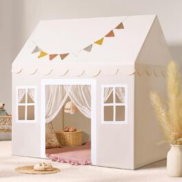 Дитячий ігровий намет Tiny Land для приміщення з килимком і підсвіткою, ігровий будиночок-принцеса для дітей 3-13 років, декор кімнати, ігрова зона, читальний куточок