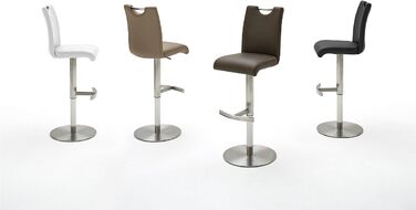 Барний стілець Robas Lund Alesi, нержавіюча сталь, капучино, 42x91-116x51 см