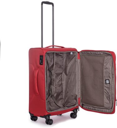 Стильна валіза Stratic Light+ м'яка, ручна поклажа, 4 колеса, розширювана, TSA замок, червона