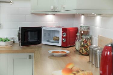 Мікрохвильова піч Russell Hobbs RHMM701C Solo 17л, 700 Вт, червона: 5 рівнів потужності, таймер, розморожування, легке очищення