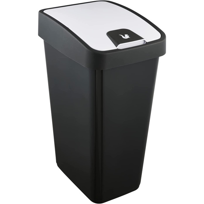 Преміум контейнер для сміття Keeeper з фліп-кришкою, Soft Touch, 45 л, графітово-сірий