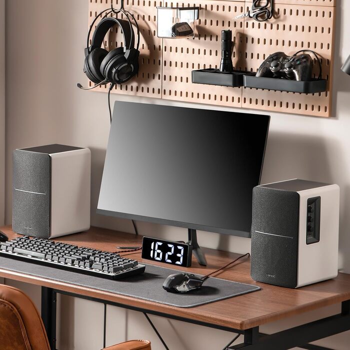 Edifier R1280T - Активні реглістрювальні колонки пара, 42 Вт RMS, Коричневий. Комп'ютерні колонки для ПК, студійний монітор, без Bluetooth та цифрових входів