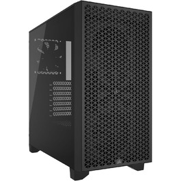 Корпус для ПК CORSAIR 3000D Airflow, Mid-Tower, підтримка 4-слотових GPU, 3-контактний вентилятор, до 8×120мм вентиляторів, високий повітряний потік, чорний
