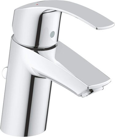 Змішувач для ванної кімнати Grohe Eurosmart, водозберігаючий, хром, з витяжною системою, 15 см, проста установка
