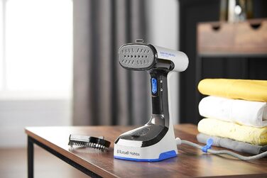 Ручний відпарювач Russell Hobbs Steam Genie Easy Store 1500Вт, складаний, для подорожей, з насадкою для тканин, 3м кабель, швидкий нагрів, модель 26740-56