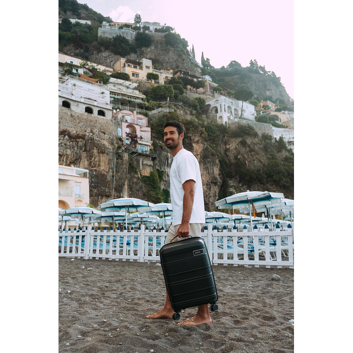 Валіза American Tourister Skymax 3 шт. синього (Midnight Blue) та чорного (Bass Black) кольорів