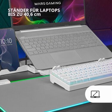 Охолоджуюча підставка для ноутбука Mars Gaming MNBC-Ultra, 140мм вентилятор, RGB Chroma, 5 рівнів нахилу, для ноутбуків до 18
