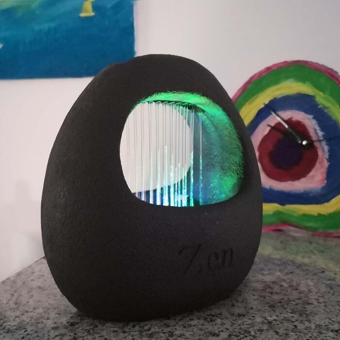 Внутрішній фонтан із дощем та кольоровою підсвіткою Zen'light, 23 см, оригінальний подарунок