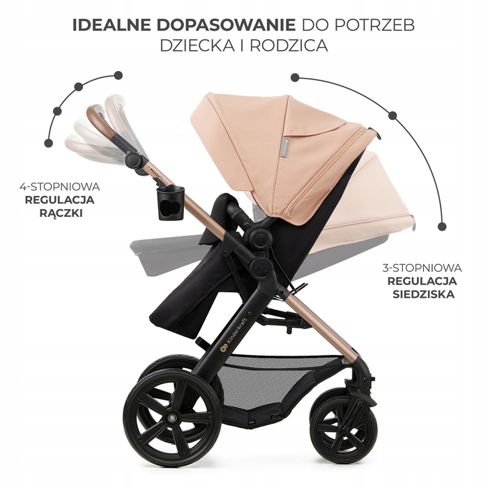 Багатофункціональний візок Kinderkraft Moov 2 3в1, бежевий