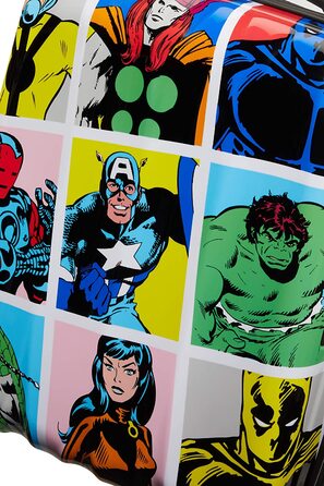 Середня валіза American Tourister Marvel Legends Spinner 65 см, 62,5 л, мультиколор (Marvel Pop Art), для подорожей